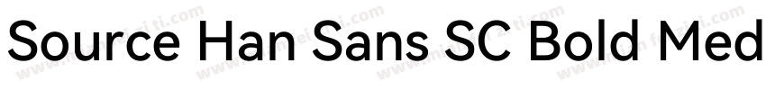 Source Han Sans SC Bold Medium字体转换